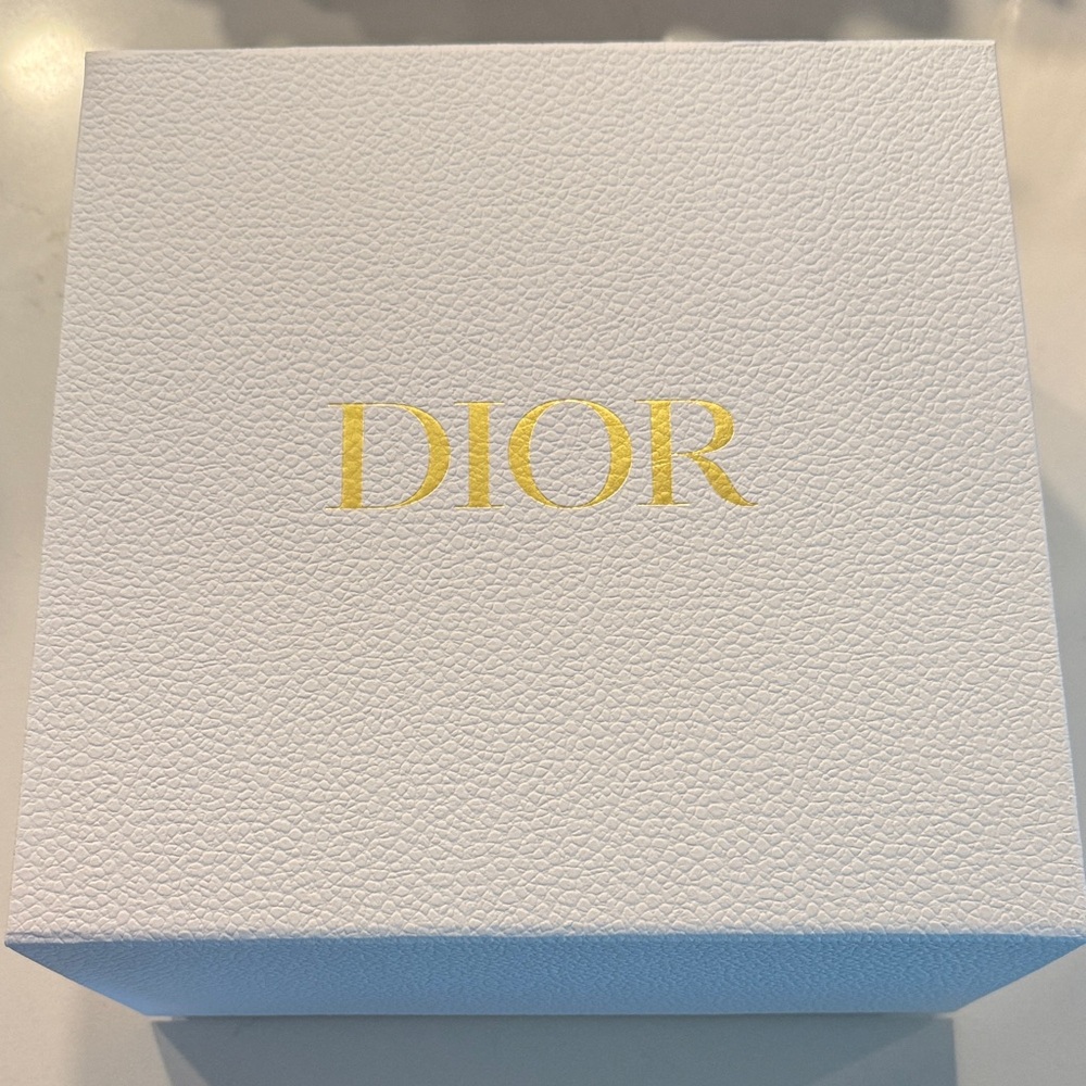 Dior Textured White Box with Gold Logo